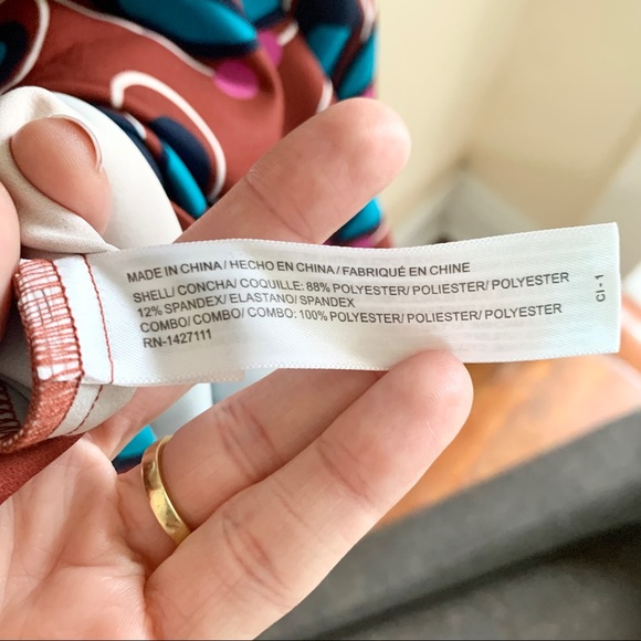 Eloquii *RARE* Knee Length Mod Print Dress Size 16 Collar Sleeveless Fit & Flare - Picture 6 of 6